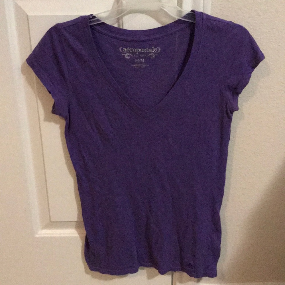 Purple v neck